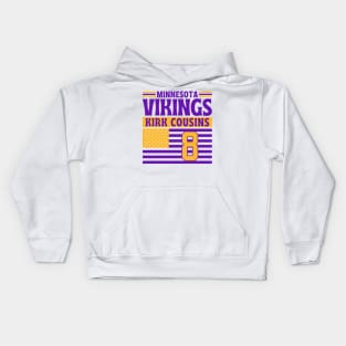 Minnesota Vikings Cousins 8 American Flag Football Kids Hoodie